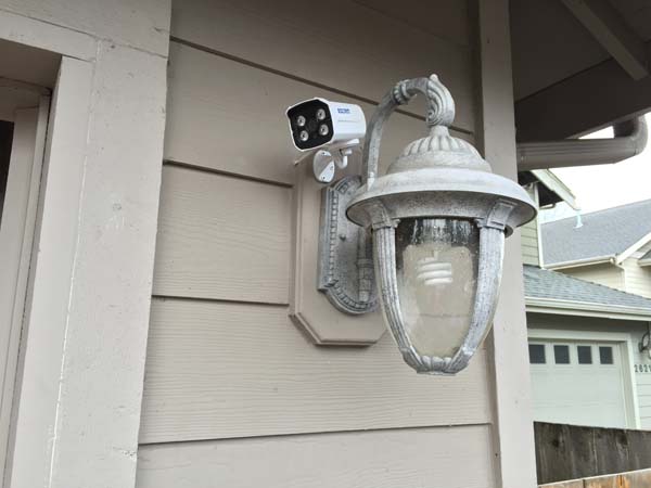 Escam mounted outside